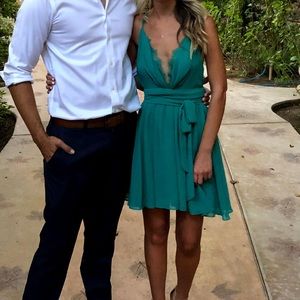 Teal mini dress